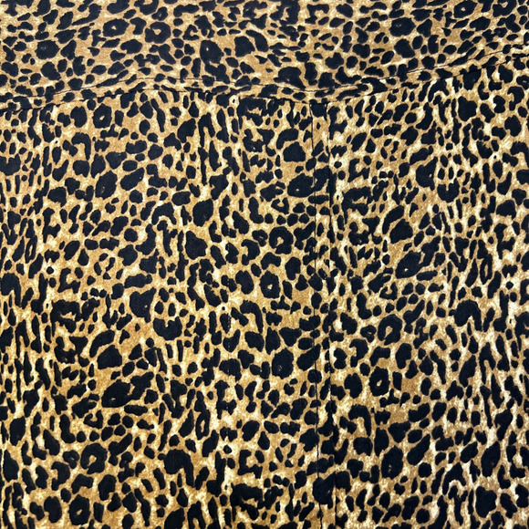 FRAME The Standard Shirt XS Sand Leopard Print 100% Silk Button Down Long Sleeve - Picture 4 of 10